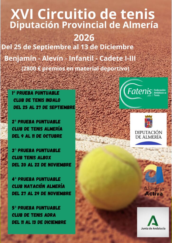 Circuito Provincial de Tenis. Club de Tenis Almería.  09 al 11-10-26
